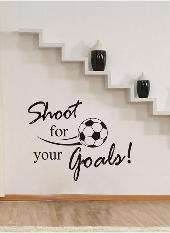 Football Themed Wall Sticker Black