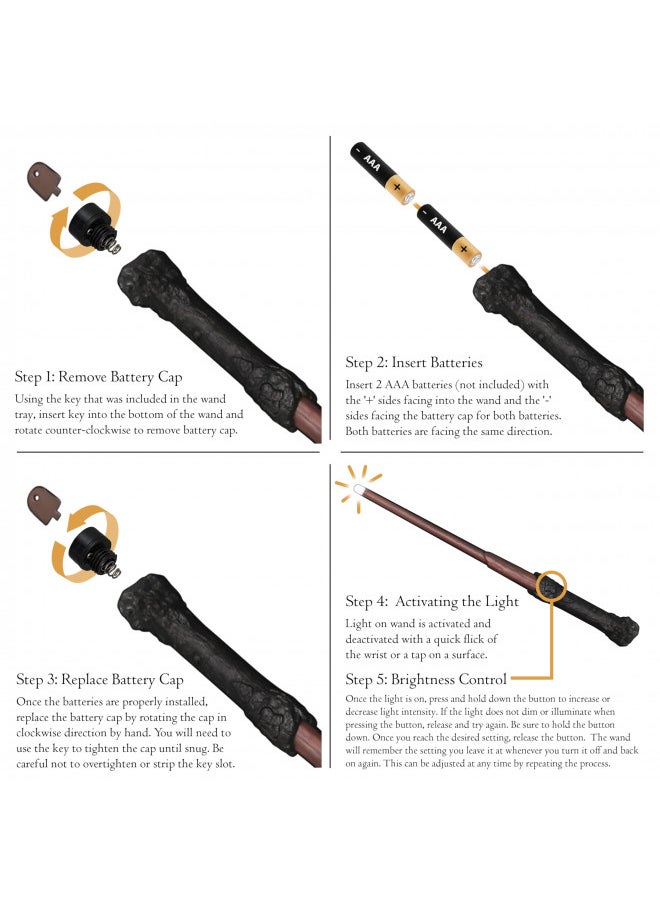 The Noble Collection NN1910 Harry Potter Illuminating Wand, 14-Inch