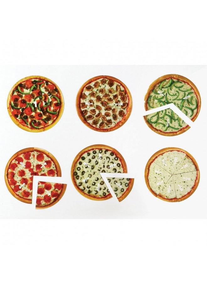 Learning Resources Magnetic Pizza Fractions, Fraction Games for Kids, 24 Pieces, Ages 6+