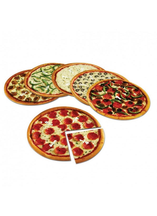 Learning Resources Magnetic Pizza Fractions, Fraction Games for Kids, 24 Pieces, Ages 6+