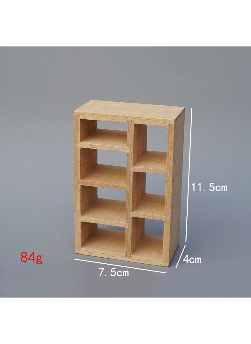 Miniature Dollhouse Furniture Playset Toy Mini 7-Bay cabinet