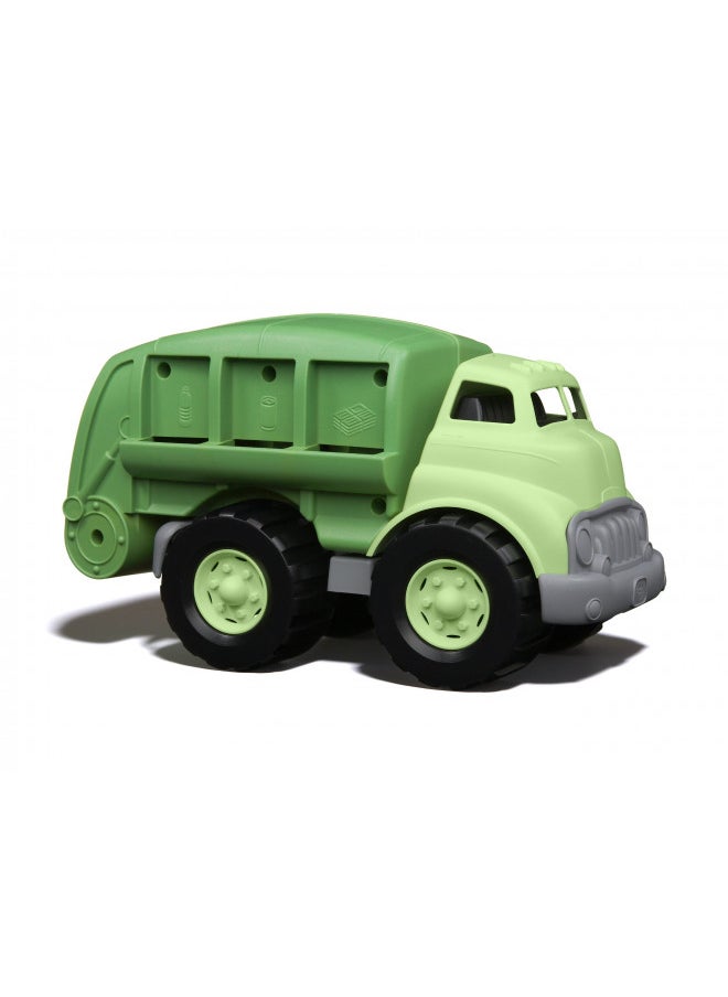 Green Toys Recycling Truck in Green Color - BPA and Phthalates Free Garbage Truck for Improving Gross Motor, Fine Motor Skills. Kids Play Vehicles