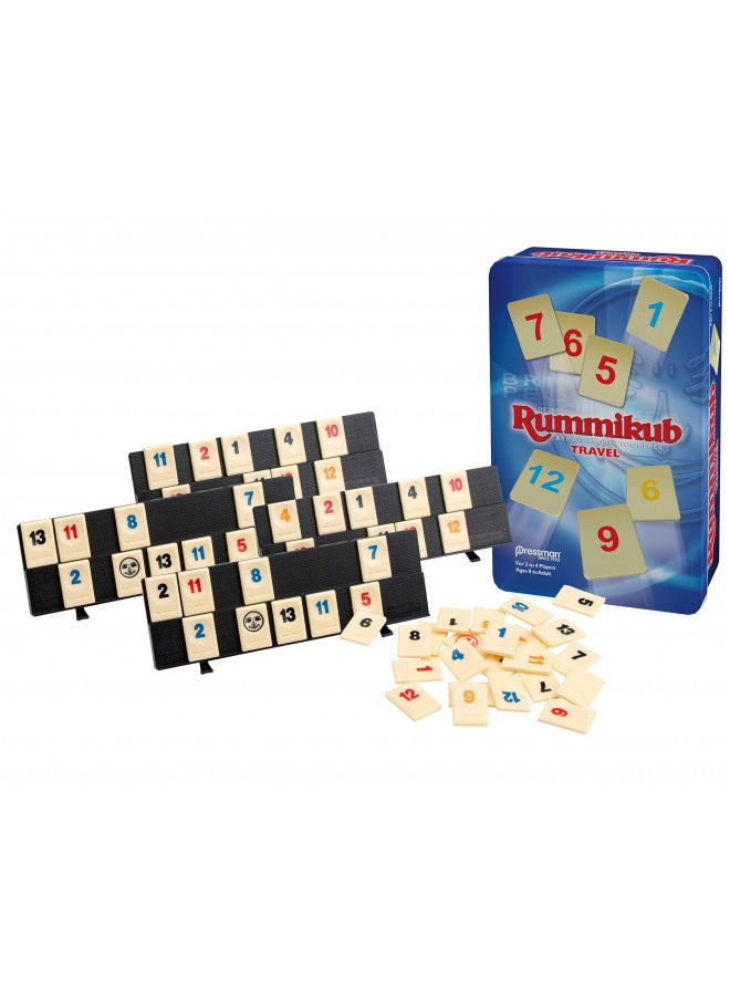 Rummikub in Travel Tin - The Original Rummy Tile Game by Pressman, Blue (B07GLGBW9X)