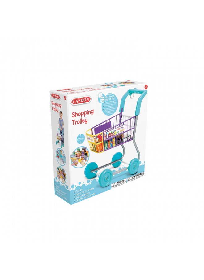 Casdon Shopping Trolley Colourful Toy Shopping Trolley For Children Aged 3+ Equipped With Everything Needed For An Exciting Shopping Trip