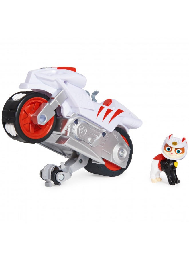 Paw Patrol, Moto Pups Wildcats Deluxe Pull Back Motorcycle Vehicle with Wheelie Feature and Toy Figure