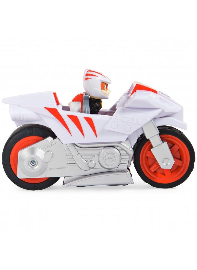 Paw Patrol, Moto Pups Wildcats Deluxe Pull Back Motorcycle Vehicle with Wheelie Feature and Toy Figure