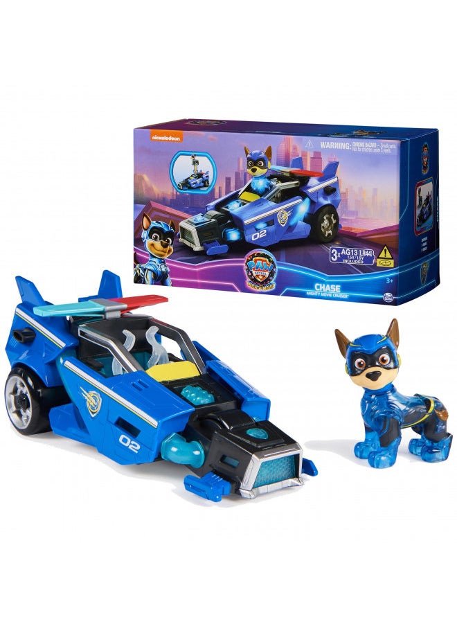 Paw Patrol: The Mighty Movie, Toy Car with Chase Mighty Pups Action Figure, Lights and Sounds, Kids Toys for Boys & Girls 3+