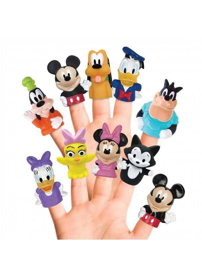 Disney Mickey & Friends 10 Piece Finger Puppet - Party Favors, Educational, Bath Toys, Story Time, Floating Pool Toys, Beach Toys, Finger Toys, Playtime