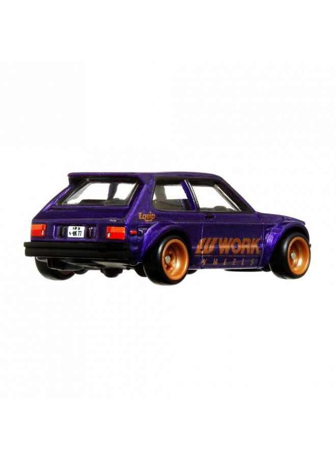 Hot Wheels Car Culture Circuit Legends Vehicles for 3 Kids Years Old & Up, 81 Toyota Starlet Kp61, Premium Collection of Car Culture 1:64 Scale Vehicles