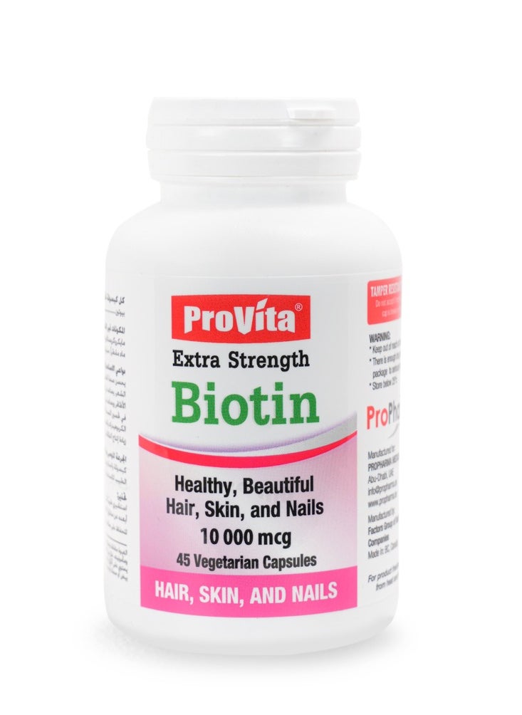 PROVITA BIOTIN 10,000 MCG 45 Vegetarian CAPSULES