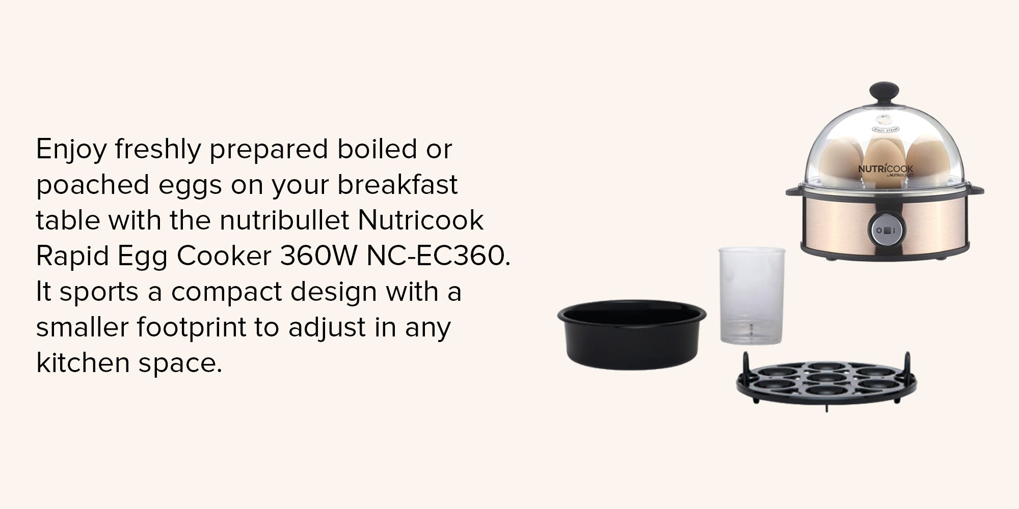 Nutricook Rapid Egg Cooker 360.0 W NC-EC360 Bronze