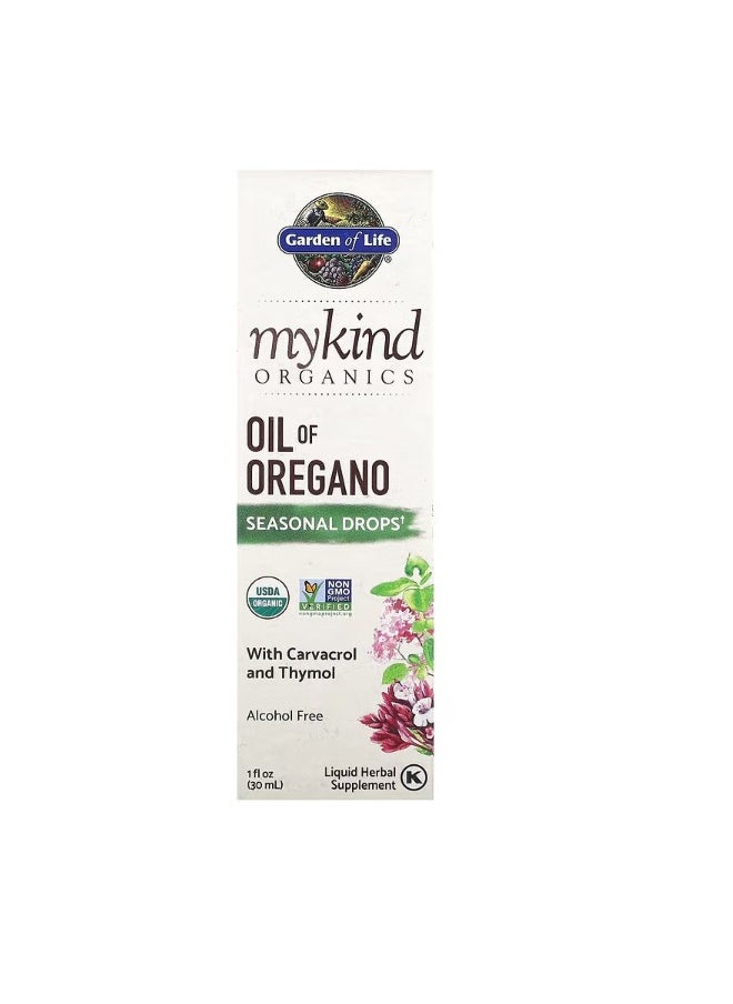 MyKind Organics Oil of Oregano Seasonal Drops 1 fl oz 30 ml