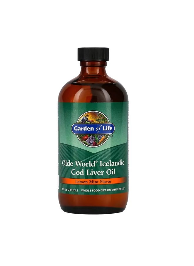 Olde World Icelandic Cod Liver Oil Lemon Mint 8 fl oz 236 ml