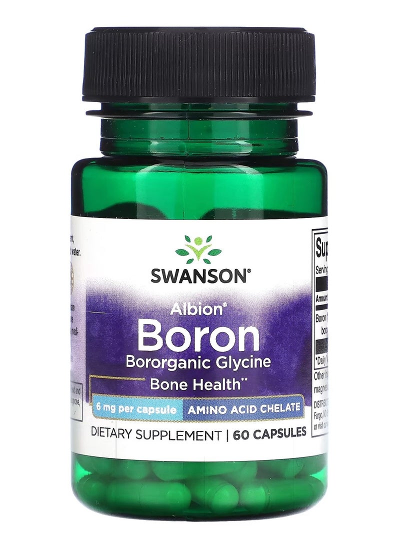 Swanson, Albion, Boron, 6 mg, 60 Capsules