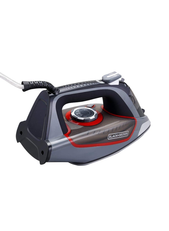 Steam Iron 2200W With Ceramic Sole Plate 380.0 ml X2050 Grey/Red