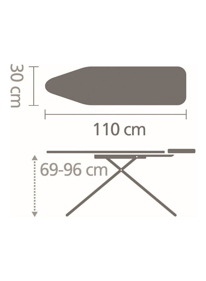 Ironing Board Size A With Steam Iron Rest Morning Breeze 110x30cm