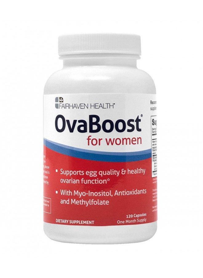 Fairhaven Health Ovaboost | Fertility Supplements for Women with Myo-Inositol, Folate, CoQ10 | Conception Vitamins | Womens Ovulation & Egg Quality | Natural Fertility Supplement | 120 Capsules