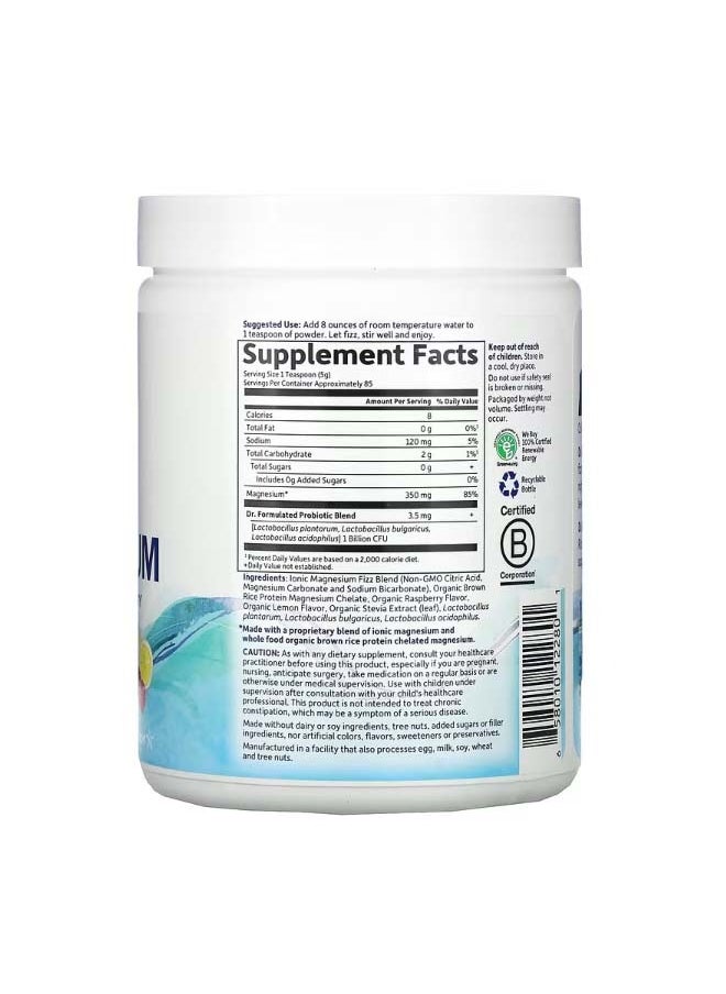 Dr. Formulated Whole Food Magnesium Powder Raspberry Lemon 14.9 oz 421.5 g