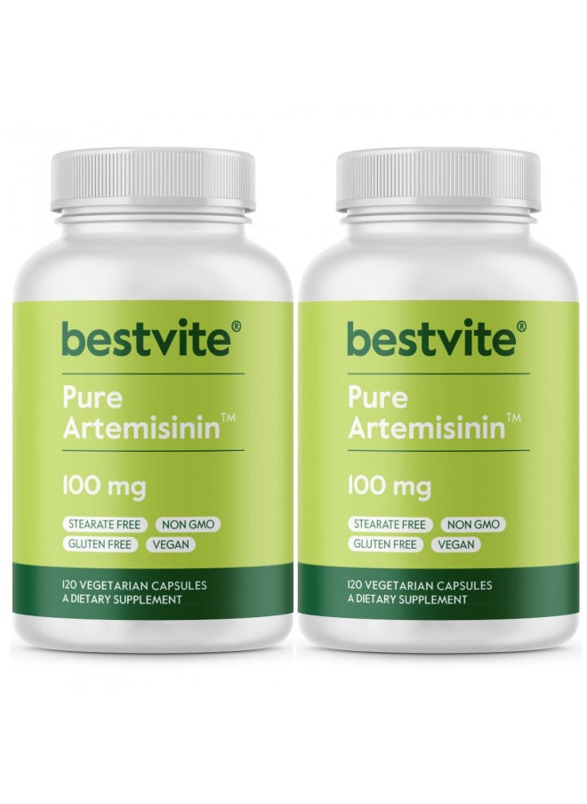 BESTVITE Artemisinin 100mg (240 Vegetarian Capsules) (2-Pack) - No Stearates - No Flow Agents - Vegan - Gluten Free - Non GMO