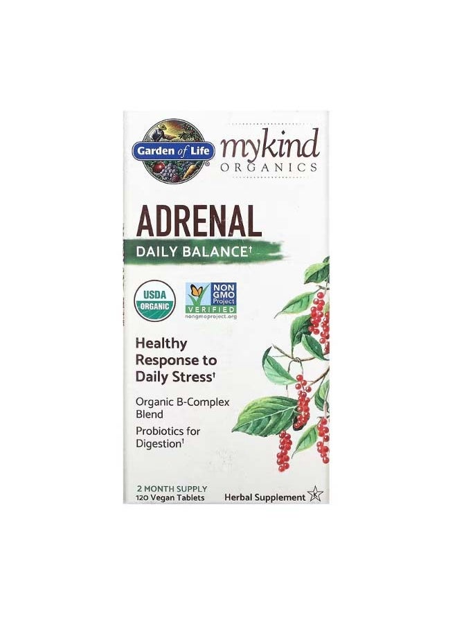 MyKind Organics Adrenal Daily Balance 120 Vegan Tablets