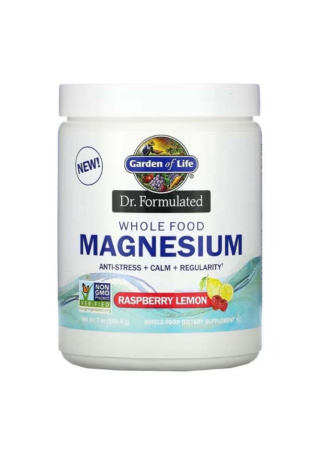 Dr. Formulated Whole Food Magnesium Powder Raspberry Lemon 7 oz 198.4 g