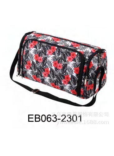 1 x 5 pcs Multifunctional Knitting Organizer Crossbody Bag Mountain flower romance-