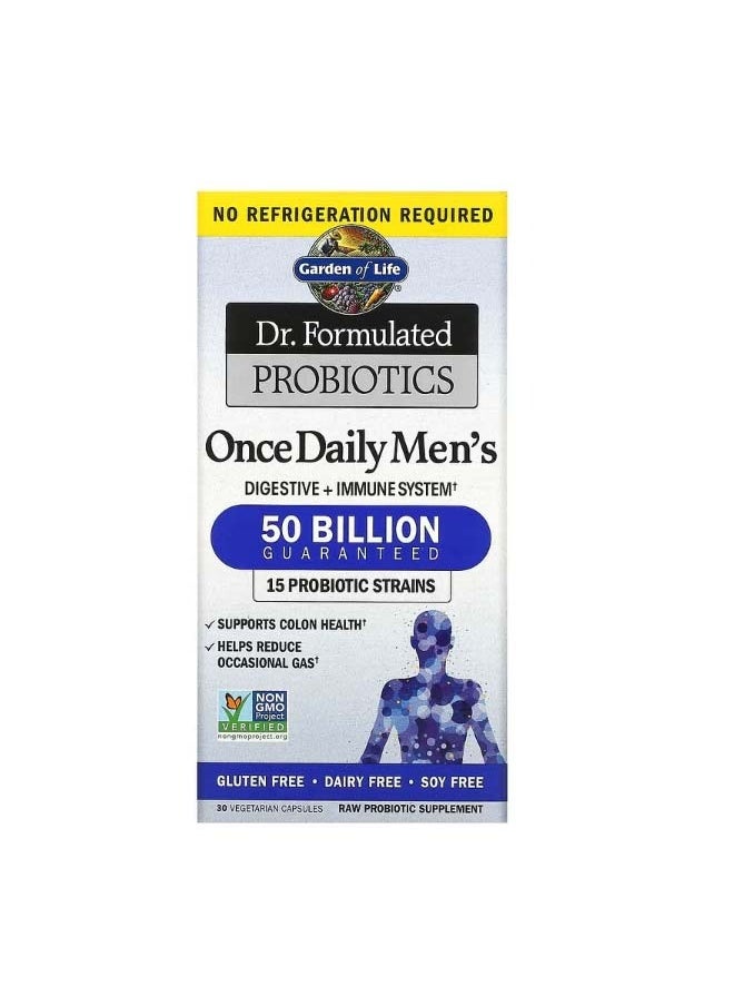 Dr. Formulated Probiotics Once Daily Mens 50 Billion 30 Vegetarian Capsules