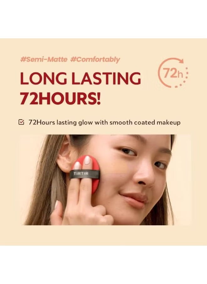 Mask Fit Red Cushion Foundation 18g (23N Sand) - 72hrs Long Lasting Full Coverage Foundation Makeup