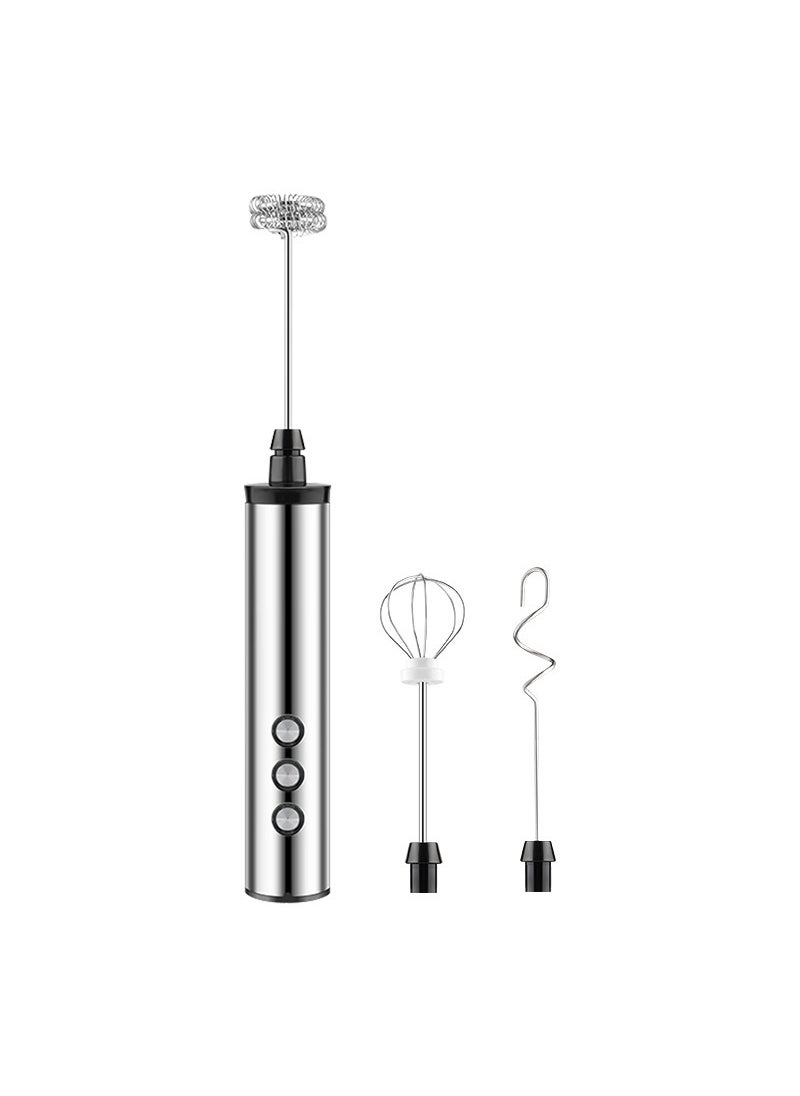 A generation of hair egg beater household electric handheld speed control milk beater cream with base mini mixer Stainless steel color