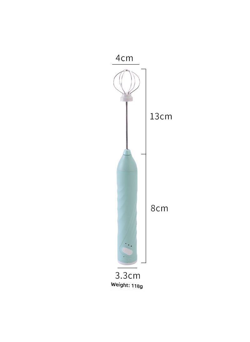 Wireless Mini Multifunctional Electric Egg Beater Green Blender (single head)