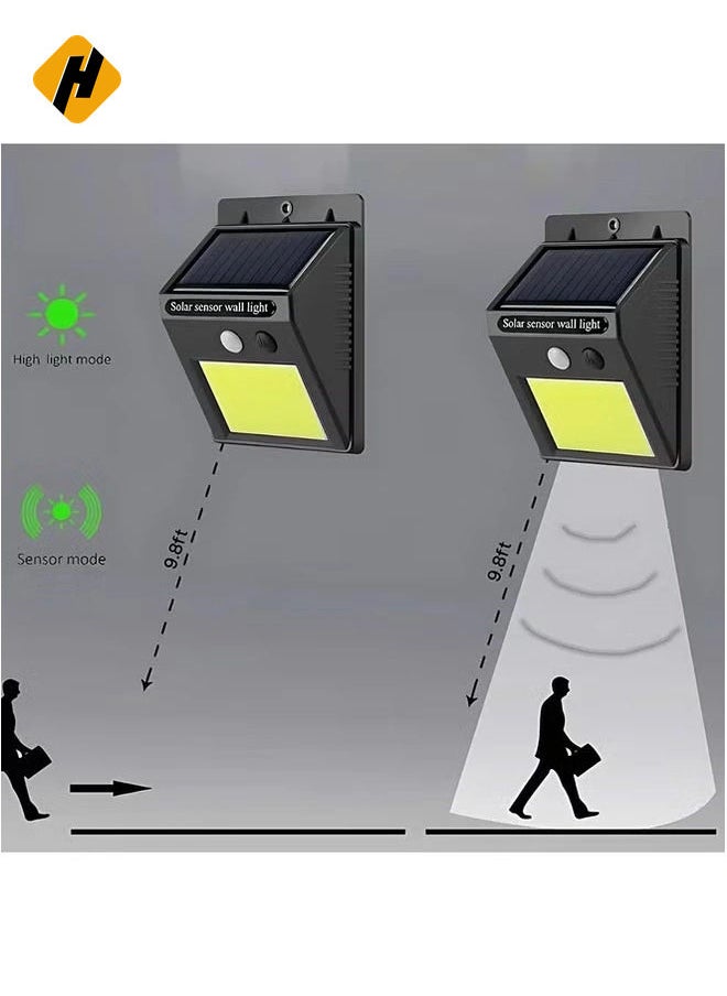 LED Solar Motion Sensor Light: 8 LED Wide Angle Outdoor Wall Lamp, Waterproof Sunlight Lamp for Garden Decoration and Security