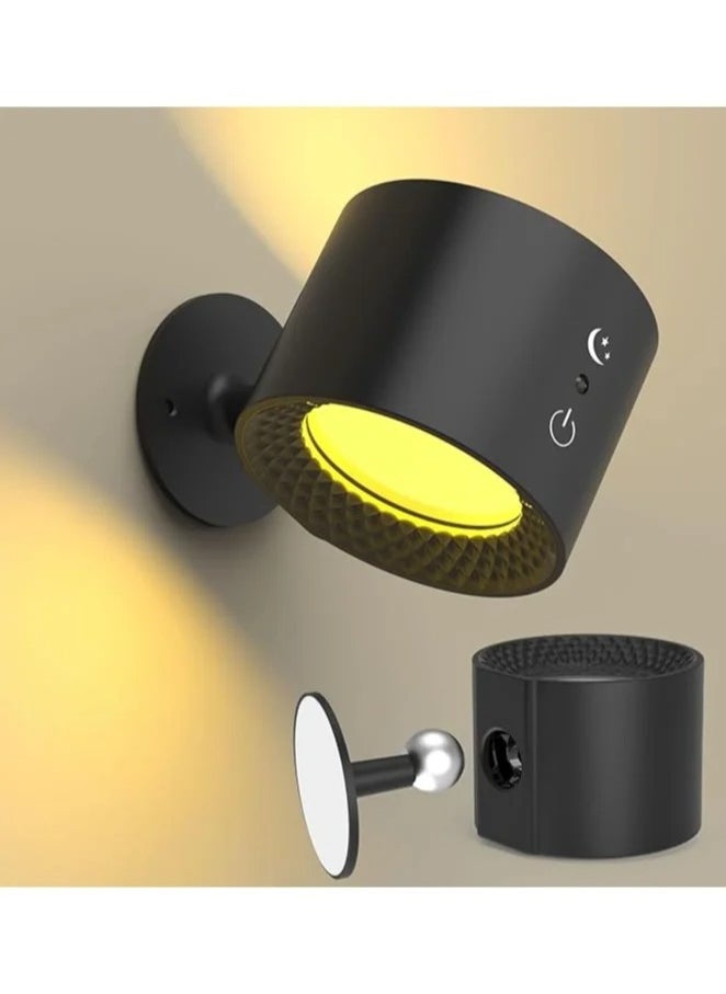 Wall Lights Wall Lamp with Remote, 5V, Battery Operated Wall Sconce 2000mAh Rechargeable Battery, 3 Color & Dimmable, Led Wall Light with a Magnetic Link Base