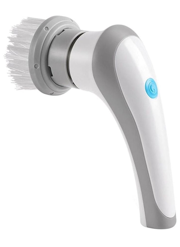 Cordless Electric Cleaning Brush | Portable Spin Scrubber with 5 Replaceable Brush Heads | Multi-Surface Cleaner for Kitchen, Bathroom, Tile, Wall, Window, and Car | 360° Rotating Rechargeable Scrubber