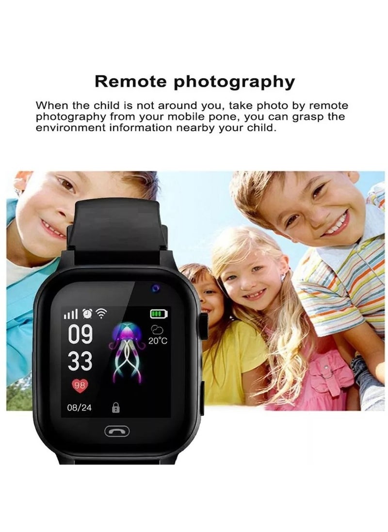 Smartberry C005 Kids Smart Watch Video Call SIM Card Flashlight Sos GPS Smartwatch Kids Camera Smart Watch for Children-Blue