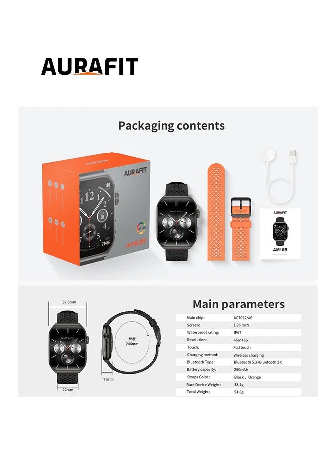 Aurafit AM10B curved AMOLED Smartwatch