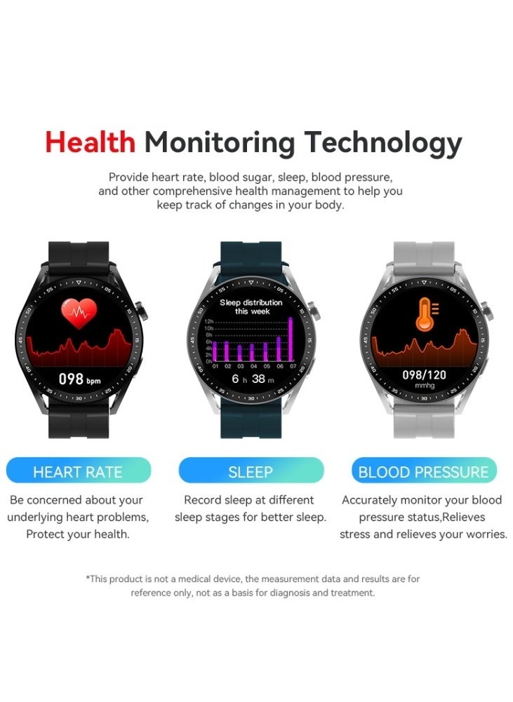 EC33 Pro 1.48 Inch Color Screen Smart Watch with Heart Rate and Blood Pressure Monitoring