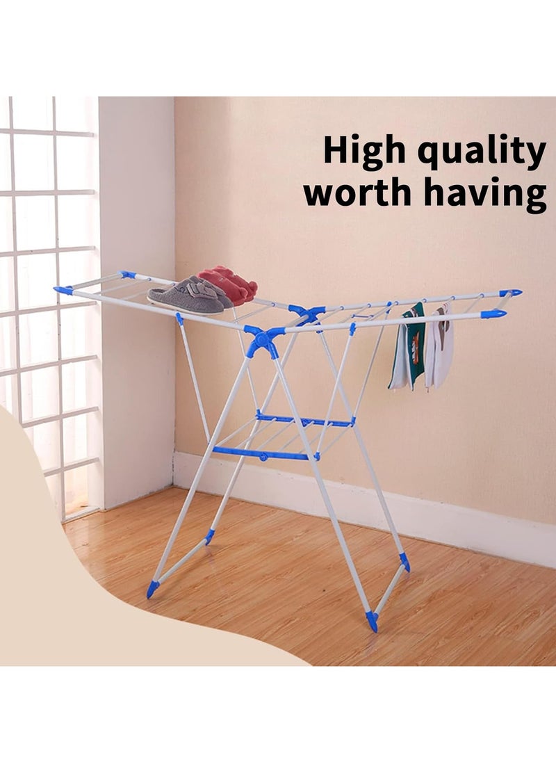 OMIRA Clothes Drying Stand,Foldable Clothes Drying Rack,Drying Rack with Adjustable Folding Wings,Stable and durable,Space Saving For Drying Clothing Indoor And Outdoor