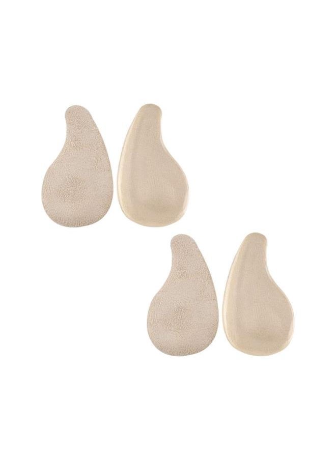 2 Pairs Corrective Shoe Inserts Lateral Heel Wedge Insoles for Foot Alignment Knee Pain Bow Legs Osteoarthritis (Apricot)