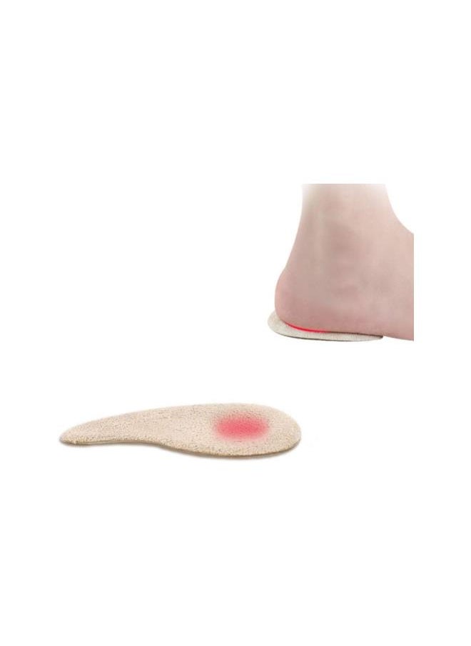 2 Pairs Corrective Shoe Inserts Lateral Heel Wedge Insoles for Foot Alignment Knee Pain Bow Legs Osteoarthritis (Apricot)