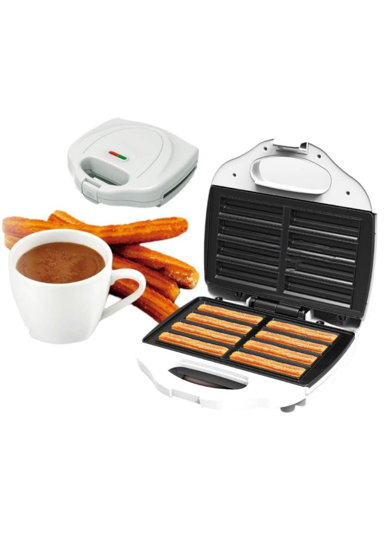 Churros Maker with 8 Holes, 750W Non-Stick Electric Churro Maker for Breakfast, Snacks, & School Tiffin – Easy-to-Use & Clean Churro Machine for Perfect Homemade Churros