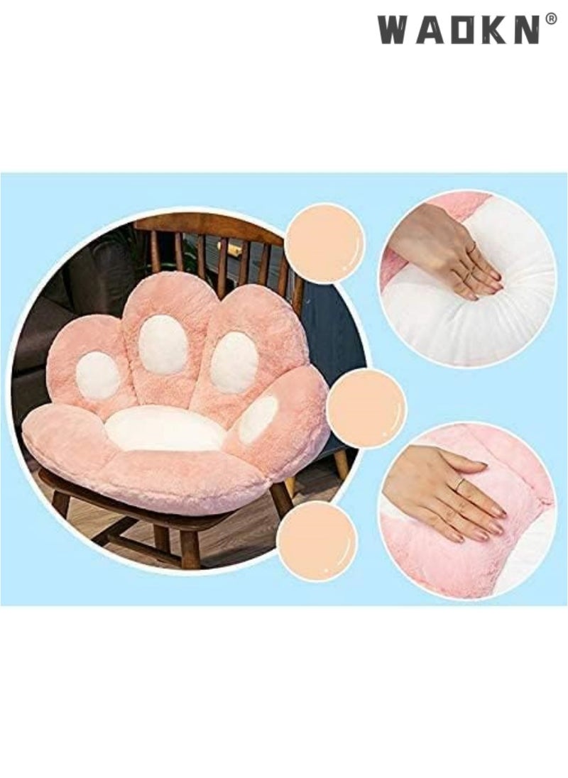 Cat Paw Cushion- Kawaii Cozy Cute Seat Cushion, Cat Paw Shape Lazy Sofa Office Chair Cushion,Office Cozy Warm Seat Pillow,Plush Sofa Cushion Home Decoration (Pink,80x70cm)