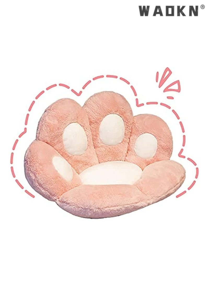 Cat Paw Cushion- Kawaii Cozy Cute Seat Cushion, Cat Paw Shape Lazy Sofa Office Chair Cushion,Office Cozy Warm Seat Pillow,Plush Sofa Cushion Home Decoration (Pink,80x70cm)