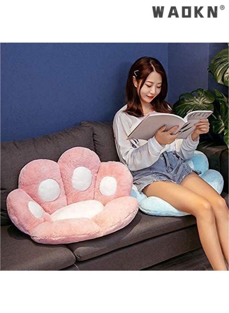 Cat Paw Cushion- Kawaii Cozy Cute Seat Cushion, Cat Paw Shape Lazy Sofa Office Chair Cushion,Office Cozy Warm Seat Pillow,Plush Sofa Cushion Home Decoration (Pink,80x70cm)