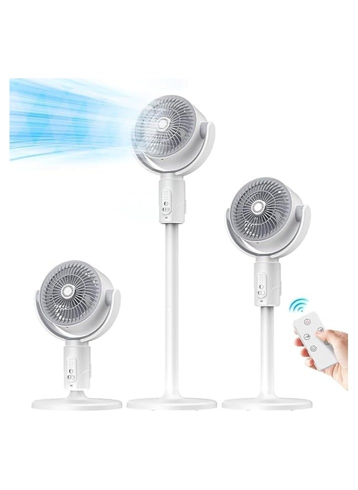 Standing Fan for Bedroom, 82ft CirculAir Oscillating Fan, 20dB Ultra-Quiet, 908 CFM High Airflow, DC Motor, 8 Speeds, 4 Modes, Remote Control, Sensor, 9H Timer, Type C Fast Charging, Automatic Shaking