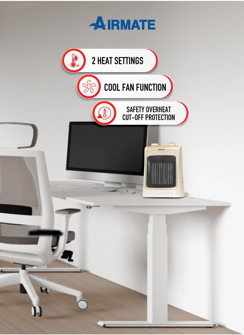 Airmate Portable Ceramic Heater 2 Heat Settings HP20065