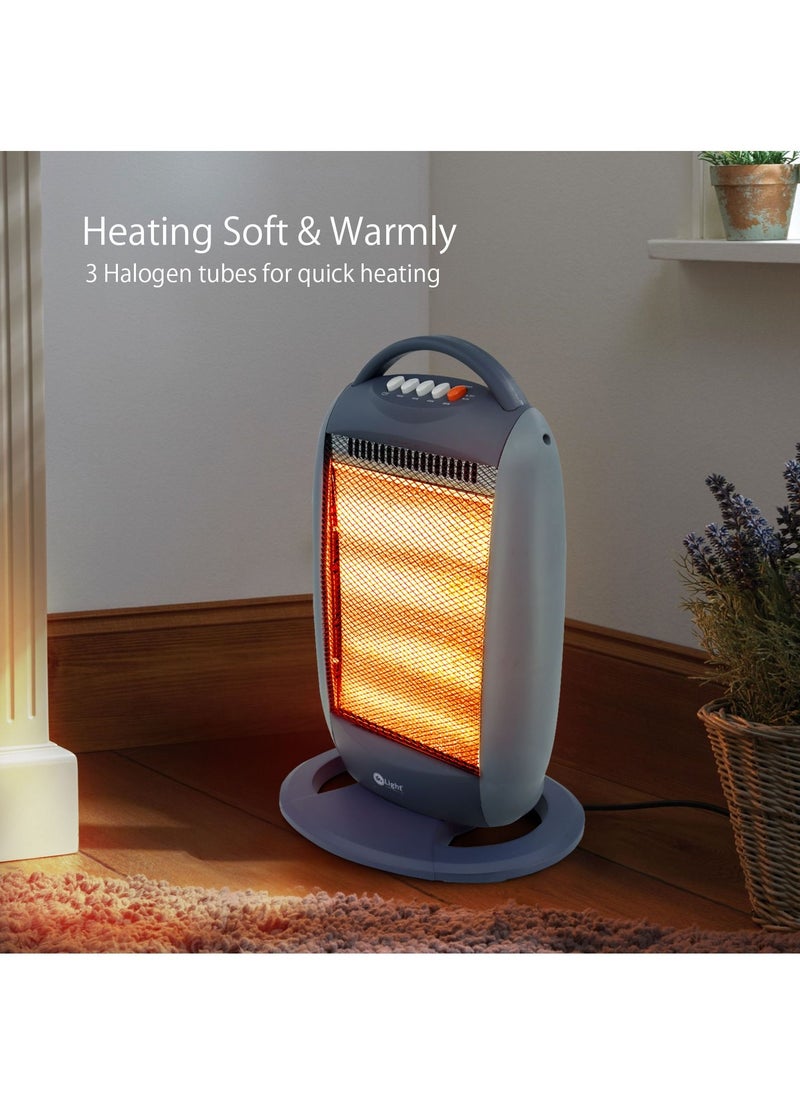 Halogen Heater 4 Heating Power Settings Oscillation Function Portable And Convenient Safety Tip