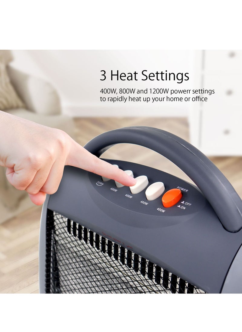 Halogen Heater 4 Heating Power Settings Oscillation Function Portable And Convenient Safety Tip