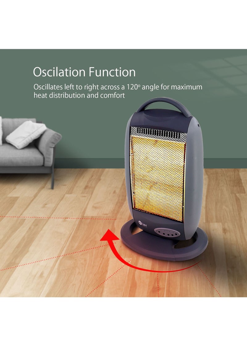 Halogen Heater 3 Heating Power Settings Heating Soft And Warmly Oscillation Function Portable Convenient 400W/800W/1200W