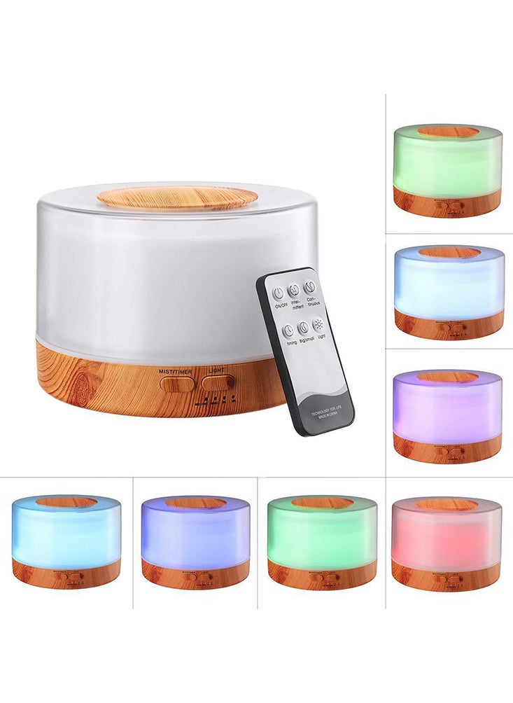 500ml Ultrasonic Aromas Diffuser with LED Lampshade and Remote Control