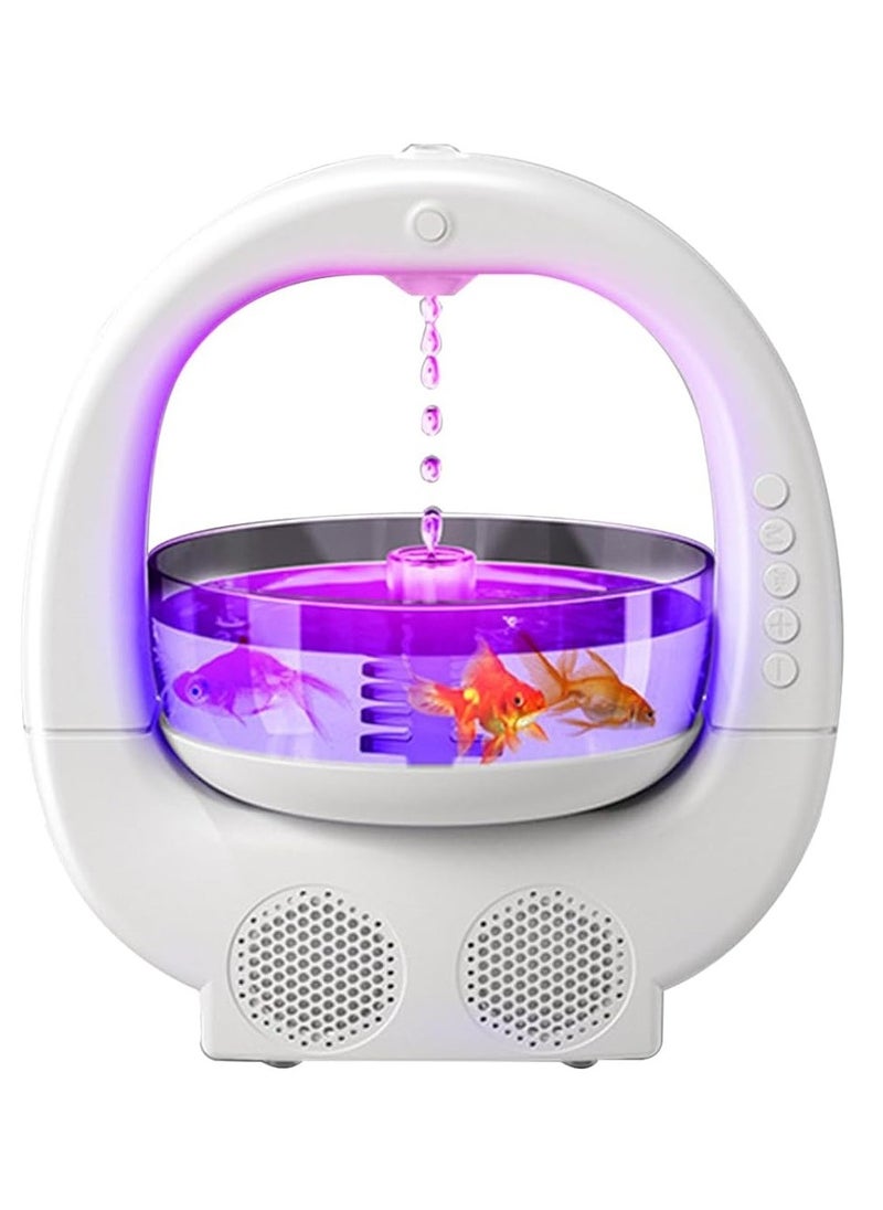 Multi-Function Y11 Anti-Gravity Humidifier, Water Drop Humidifier with Bluetooth Speaker | Night Light & Decorative Fish Tank